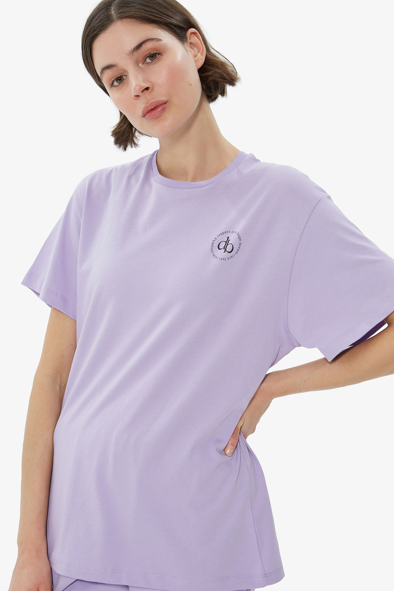 Dahlia Bianca | T-Shirt Pre Printed - Lilac - Tshirt