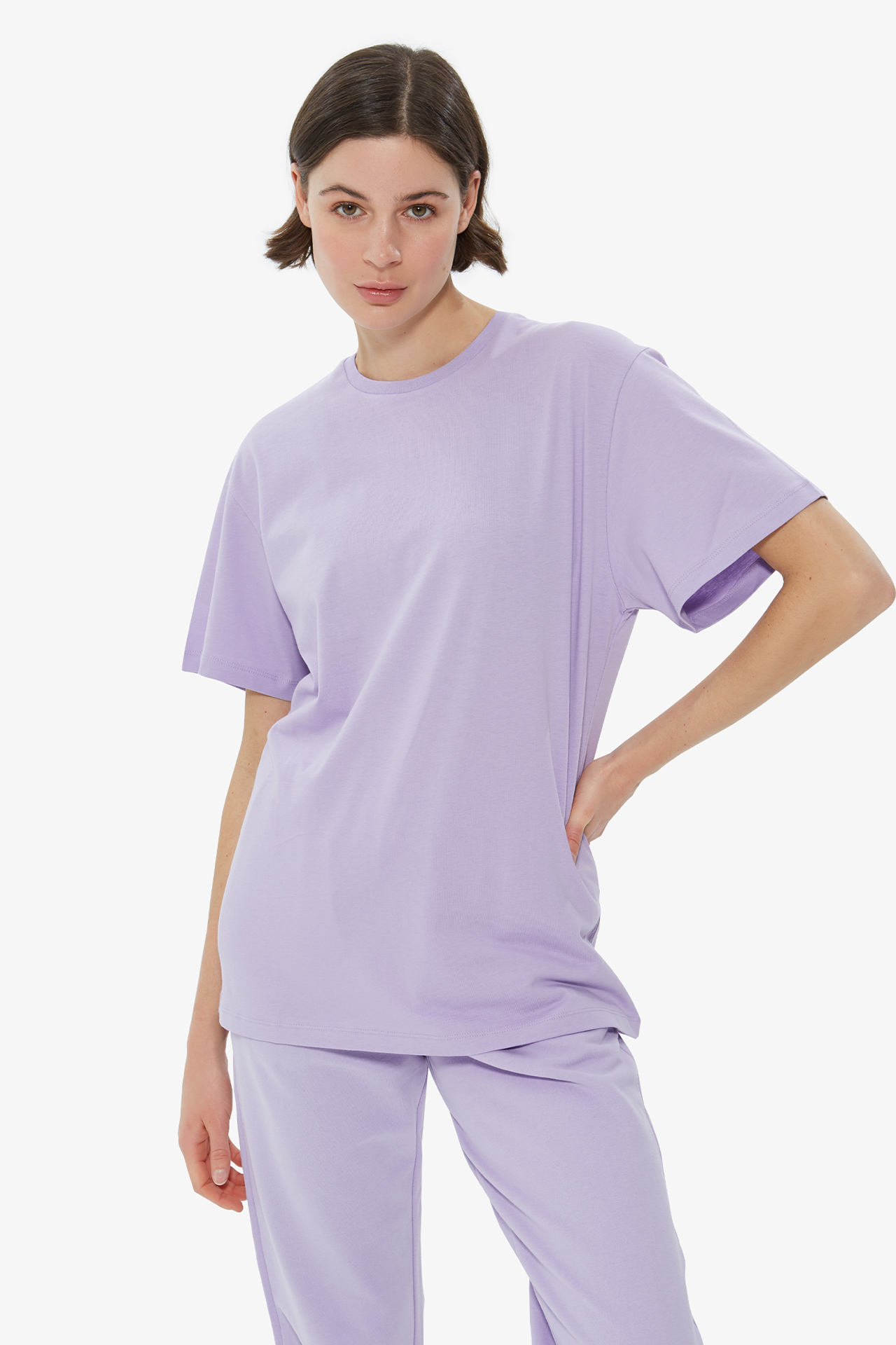 Dahlia Bianca | T-Shirt Printed Back - Lilac - Tshirt