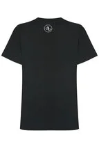 T-Shirt Siyah Arka Baskılı Bisiklet Yaka Basic T-shirt