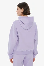 Sweatshirt Lila Kapüşonlu Basic Sweatshirt
