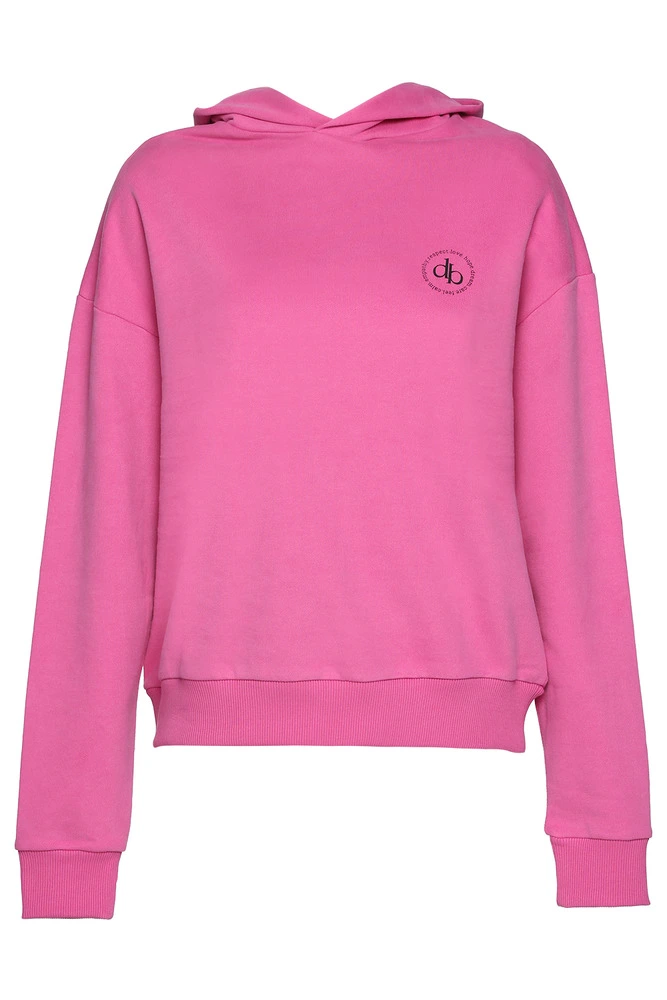 Sweatshirt Pembe Kapüşonlu Basic Sweatshirt