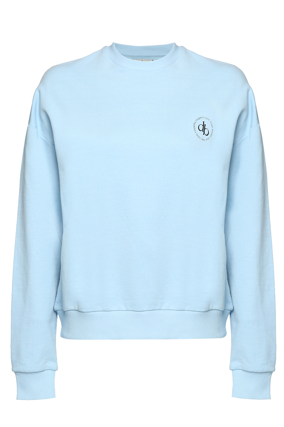 Sweatshirt Bebek Mavisi Bisiklet Yaka Basic Sweatshirt