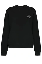 Sweatshirt Siyah Bisiklet Yaka Basic Sweatshirt