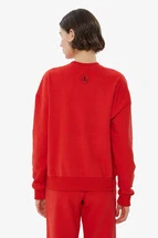 Sweatshirt Kırmızı Bisiklet Yaka Basic Sweatshirt