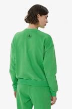 Sweatshirt Yeşil Bisiklet Yaka Basic Sweatshirt