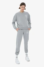Sweatshirt Gri Bisiklet Yaka Basic Sweatshirt