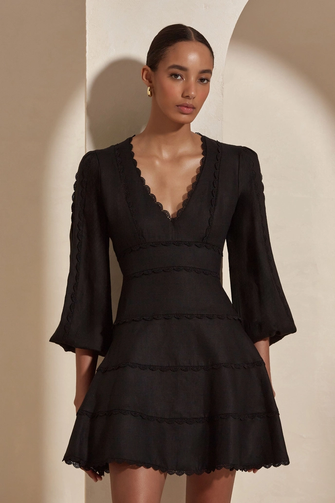 Elbise Alizee Keten Elbise