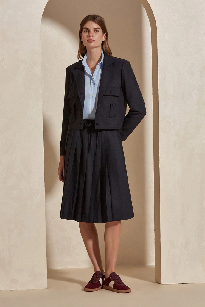 Etek Rose Yün Midi Etek