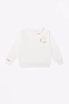 Sweatshirt Gülen Yüz Nakışlı Sweatshirt