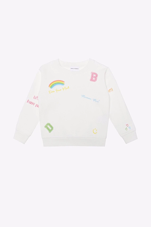 Sweatshirt Çoklu Baskılı Sweatshirt